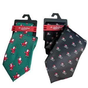 St.Nicholas Square Christmas Tie Lot of 2